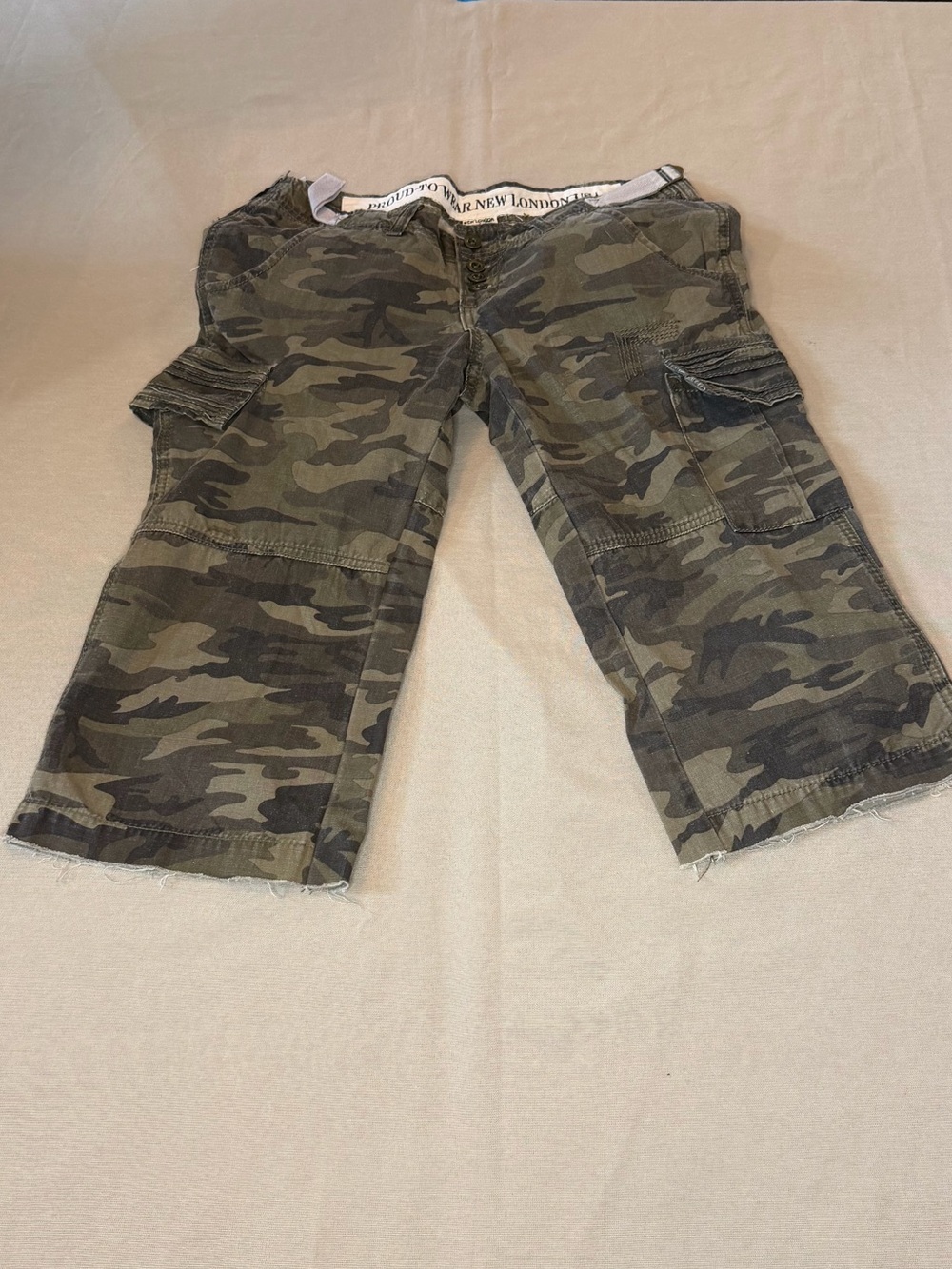 Women's Camo Cargo Shorts - Olive Camo Utility Style